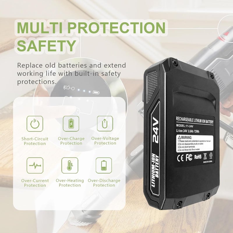 GOXX 3.0Ah 24V Replacement Battery for Bissell Vacuum, Compatible with Cleanview XR and Cleanview XR Pet Vacuums,for Item Model Number 3789U 3797V - Image 5